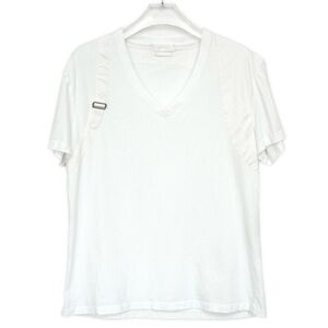 Alexander McQueen Silk Harness V Neck T Shirt